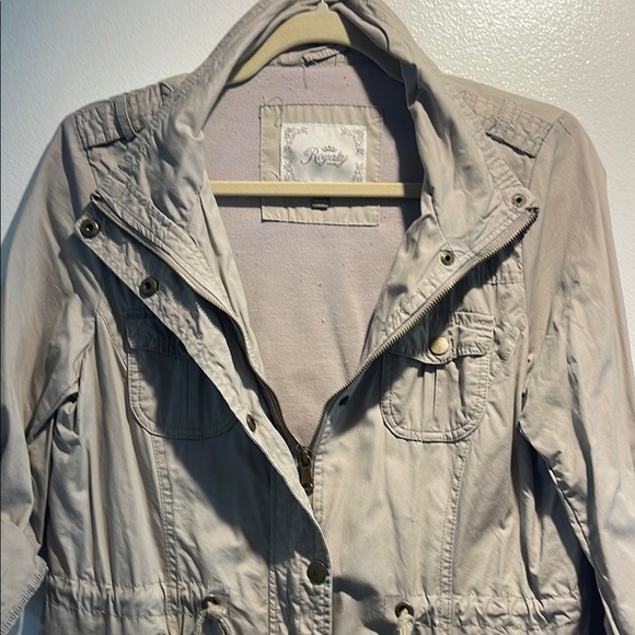 Beige Utility Jacket by Royalty For Me Size Small - Picture 4 of 6